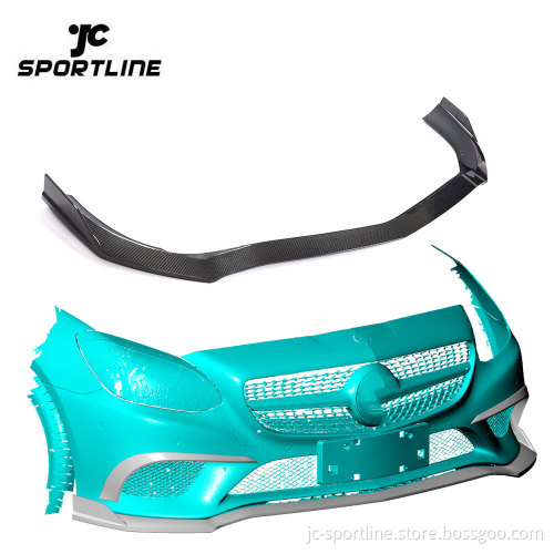 Carbon Fiber Front Bumper Spoiler for Mercedes-Benz SLC180/200/300 Convertible 2016-2019